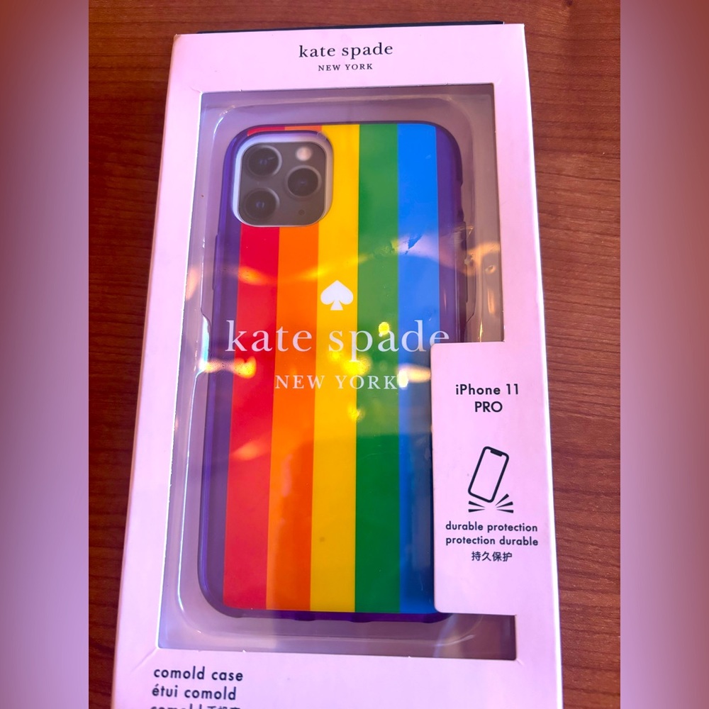 Kate Spade phone case rainbow 🌈 color IPhone 11 Pro NEW